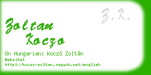 zoltan koczo business card