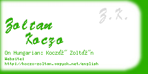 zoltan koczo business card